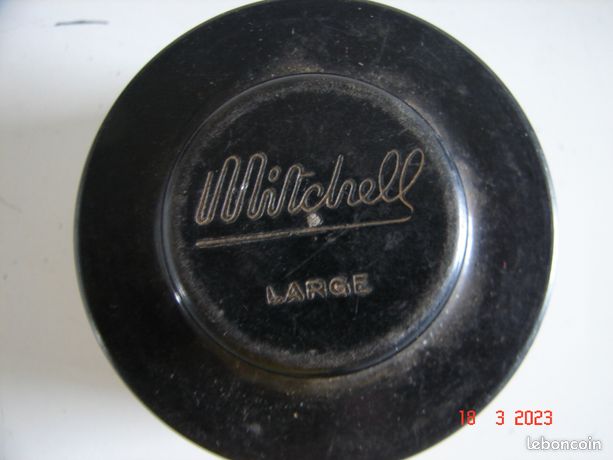 Grande bobine de moulinet de pêche vintage Mitchell et étui