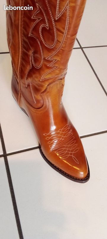 Bottes Vintage CASSANDRE Italie 1982 Marron Foncé - Taille 34,5, Occasion