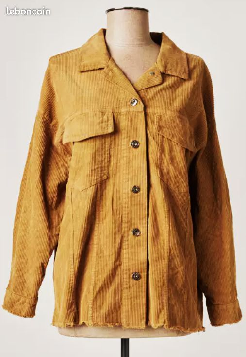 Chemise En Velours Côtelé Beige Bobbie § Bob Taille M - Occasion Très Bon état
