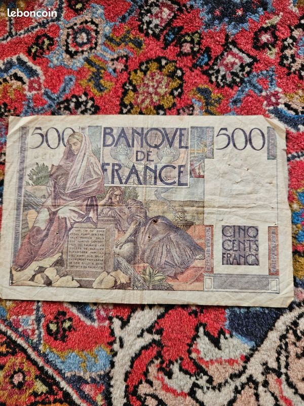 Billet 500 francs 1945 (image 2)