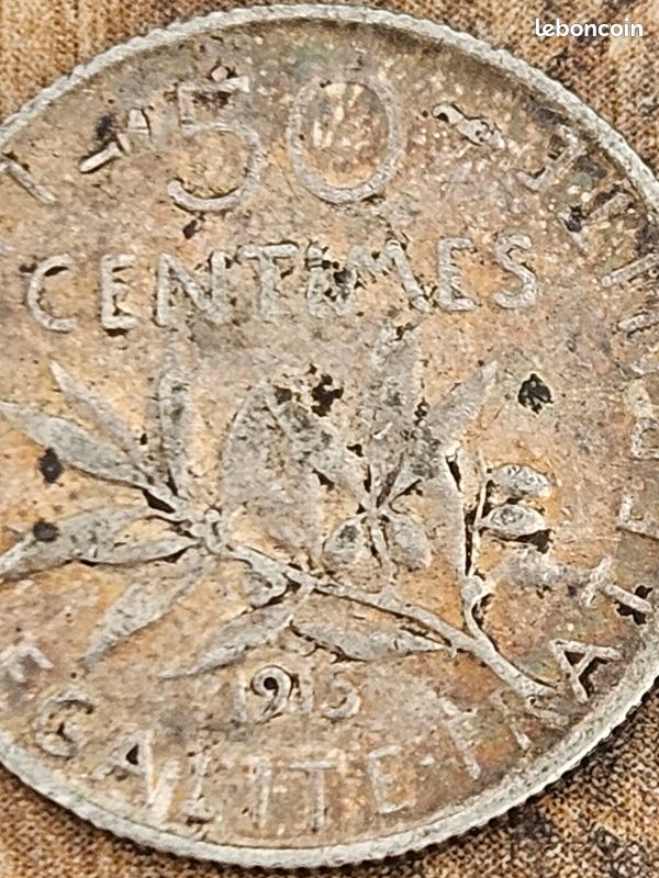 50 centimes semeuse rare et 10 francs turin (image 3)