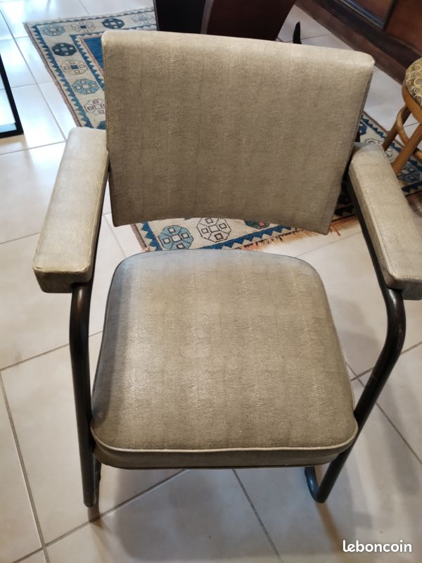 Fauteuil vintage industriel ronéo par Pullman (image 1)