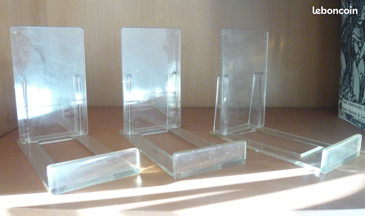 Lot De 10 Serre-livres En Acrylique Transparent - Avec Stickers Antidérapants - Pour étagère, Bureau, Bibliothèque