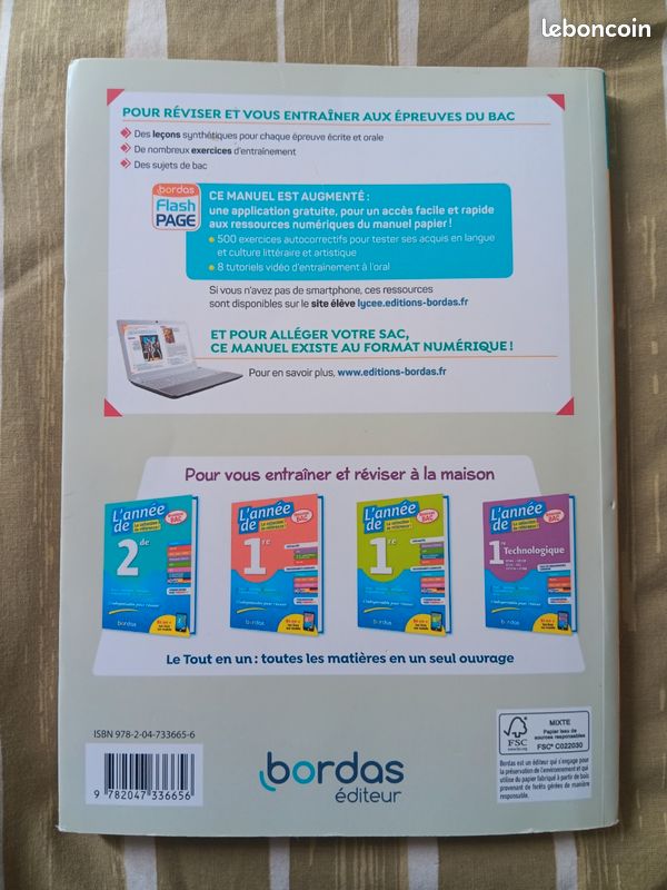 Manuel scolaire Le Français au Lycée 2de et 1re - Bordas (image 3)