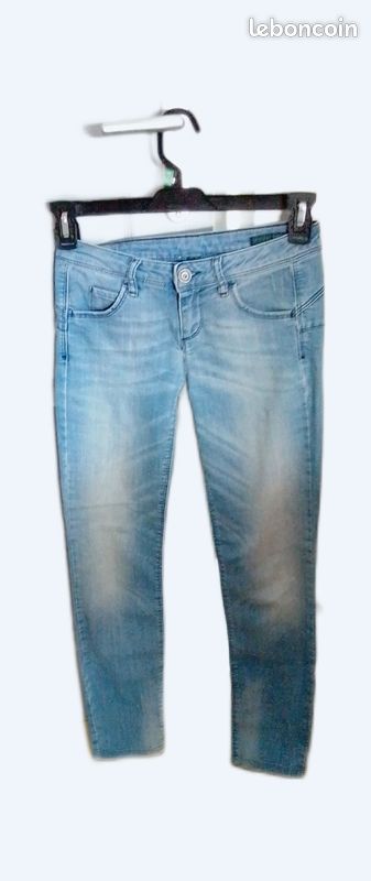 Ladies Jeans Benetton Jeans Skinny Pin Up BENETTON Grey Skinny Pin Up Jeans  Ladies Size 10 12 W30 L31 - Main Image