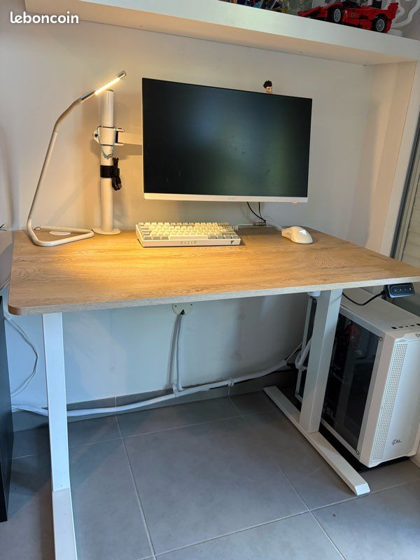 Bureau en bois ajustable 100x60 (image 2)