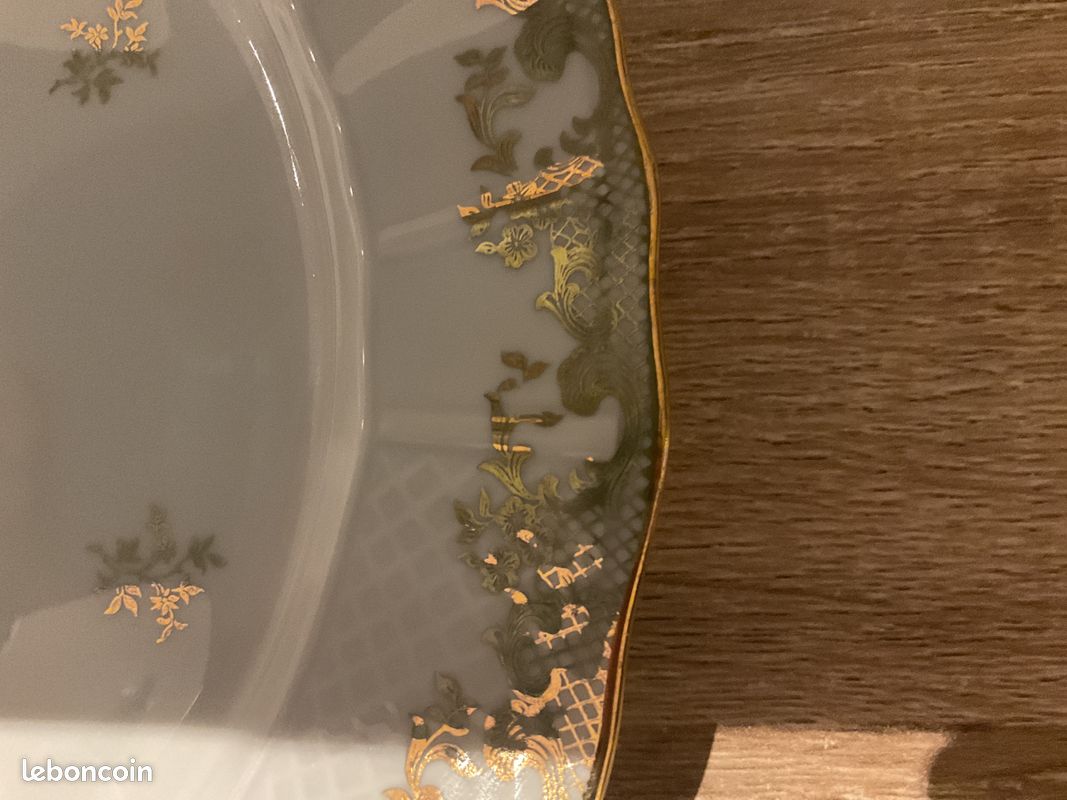Lot de 6 Assiettes plates porcelaine Limoges des années 50 (image 4)