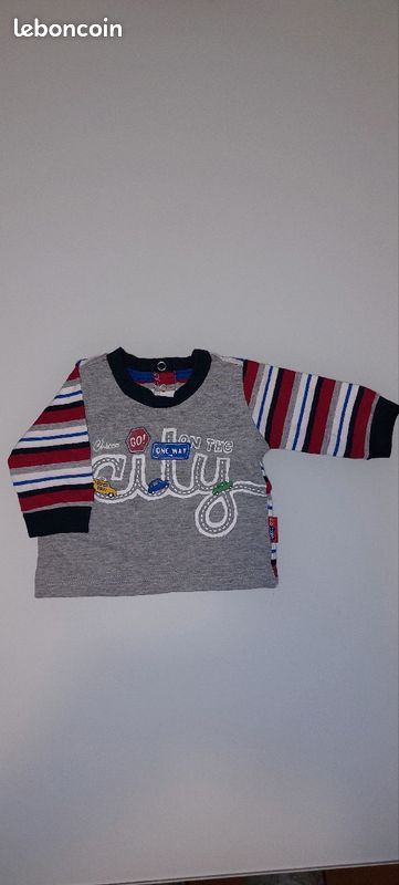 T-shirt gris bébé (image 3)