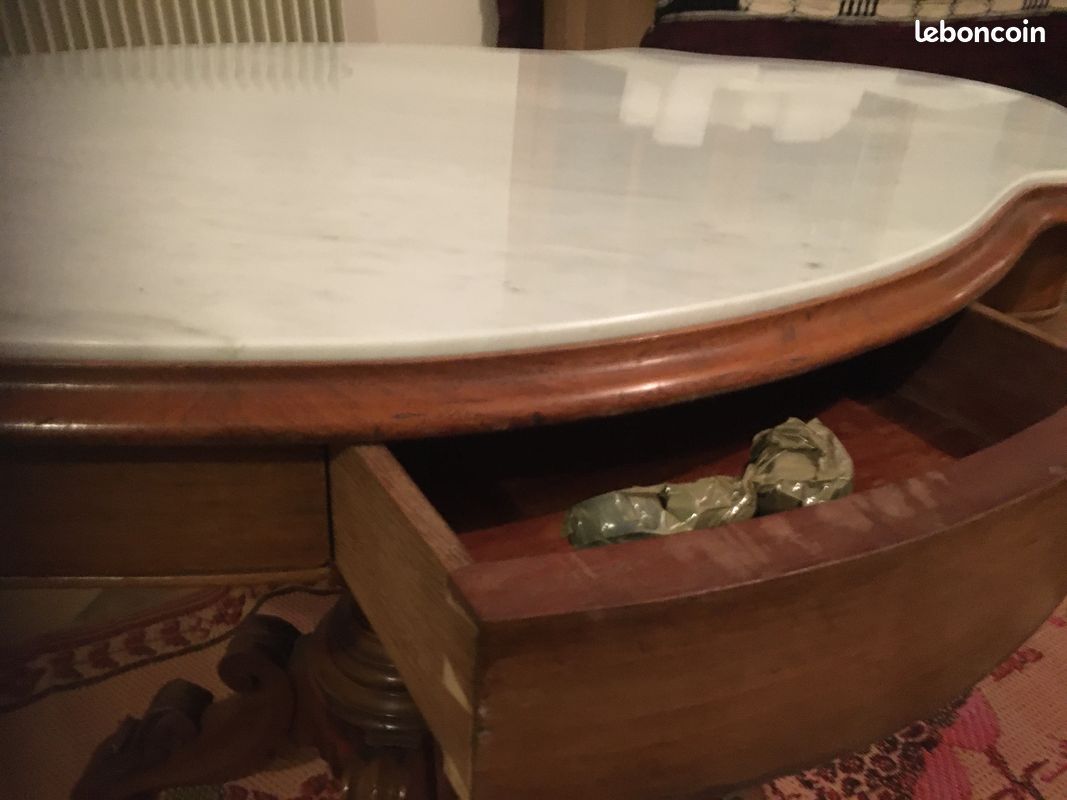 TABLE VIOLON NAPOLEON III dessus Marbre (image 3)