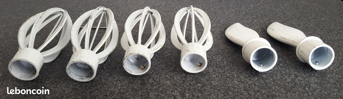 Lot Embouts et Supports de Tringle à rideaux vintage - Lot dissociable (image 4)