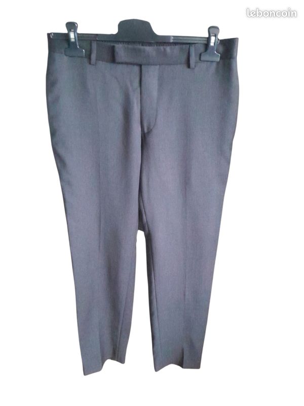 Pantalon tailleur femme cigarette noir en 100% laine vierge – Taille 40 – Excellent état (image 5)