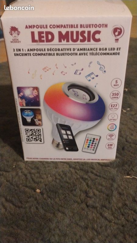 Ampoule compatible bluetooth LED musical (image 1)