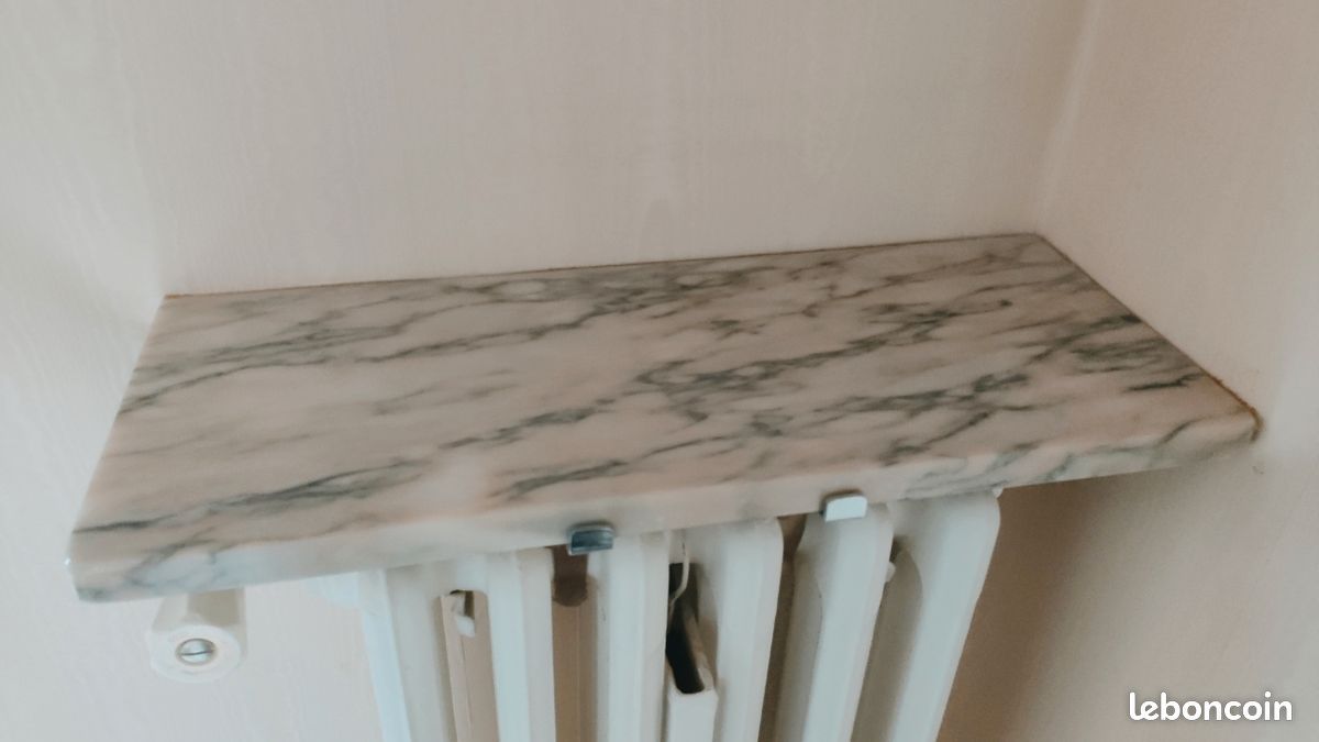 Tablettes / dessus de radiateur en marbre avec supports TBE (image 10)