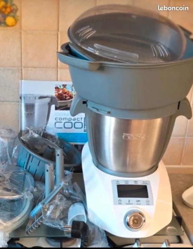 Robot Ménager Multifonctions Compact Cook Elite Cf1602 2L - Blanc ...