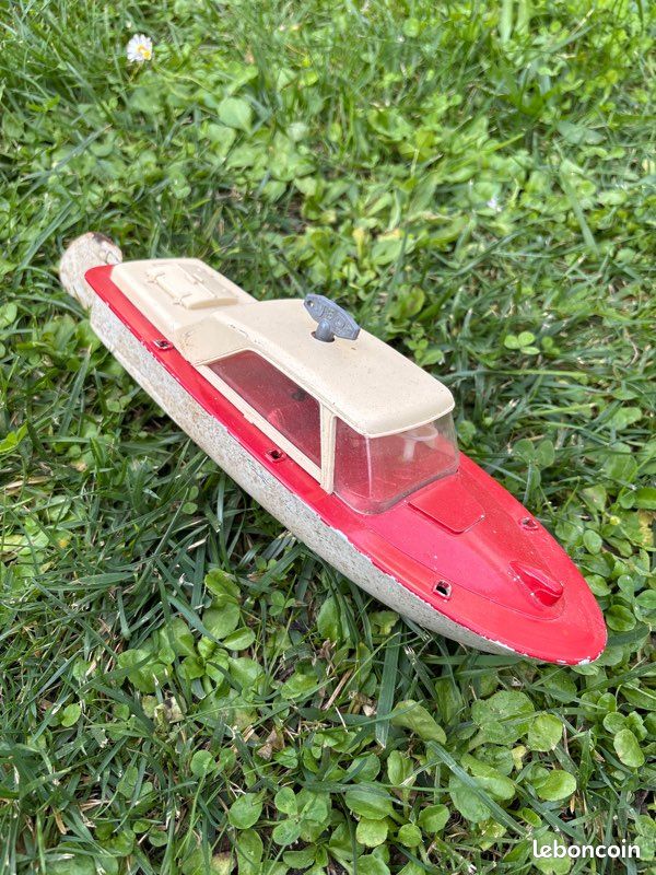 Jouet Ancien Bateau JEP à Clé – Plastique Et Métal – Mécanique Vintage