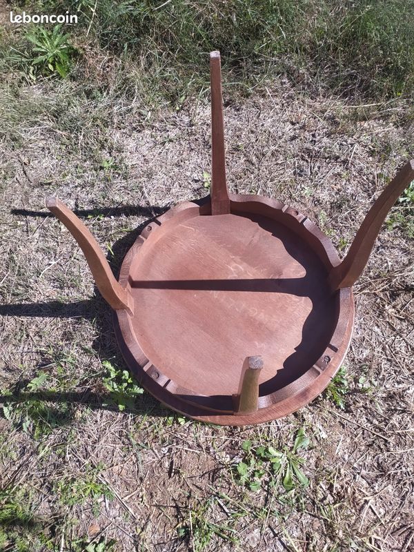 Table basse ronde en chêne (image 3)