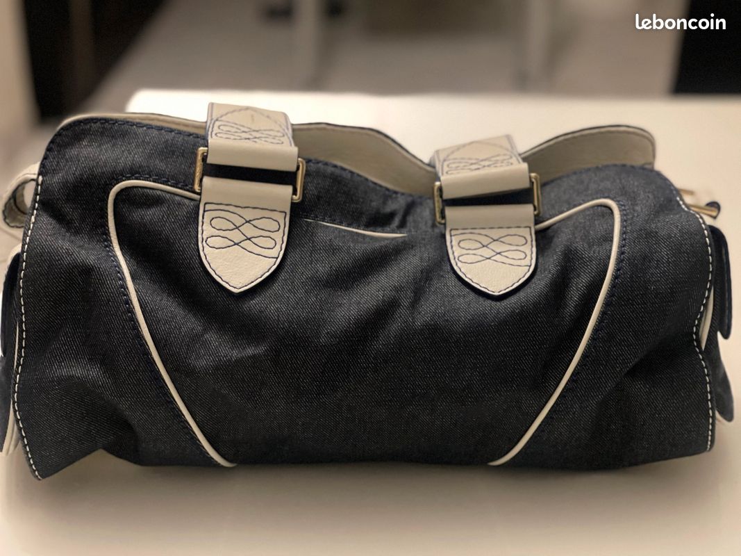 Sac Lancel cuir et demim jean (image 6)