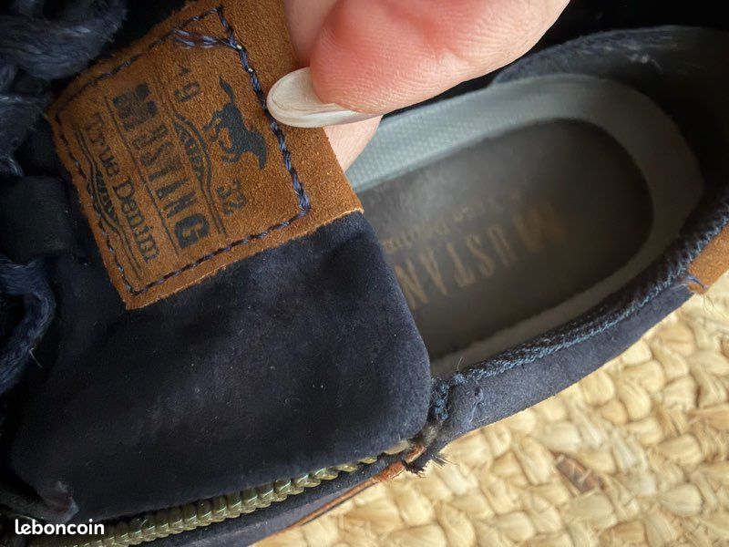 Basket taille 37 mustang, cuir,et toile (image 5)