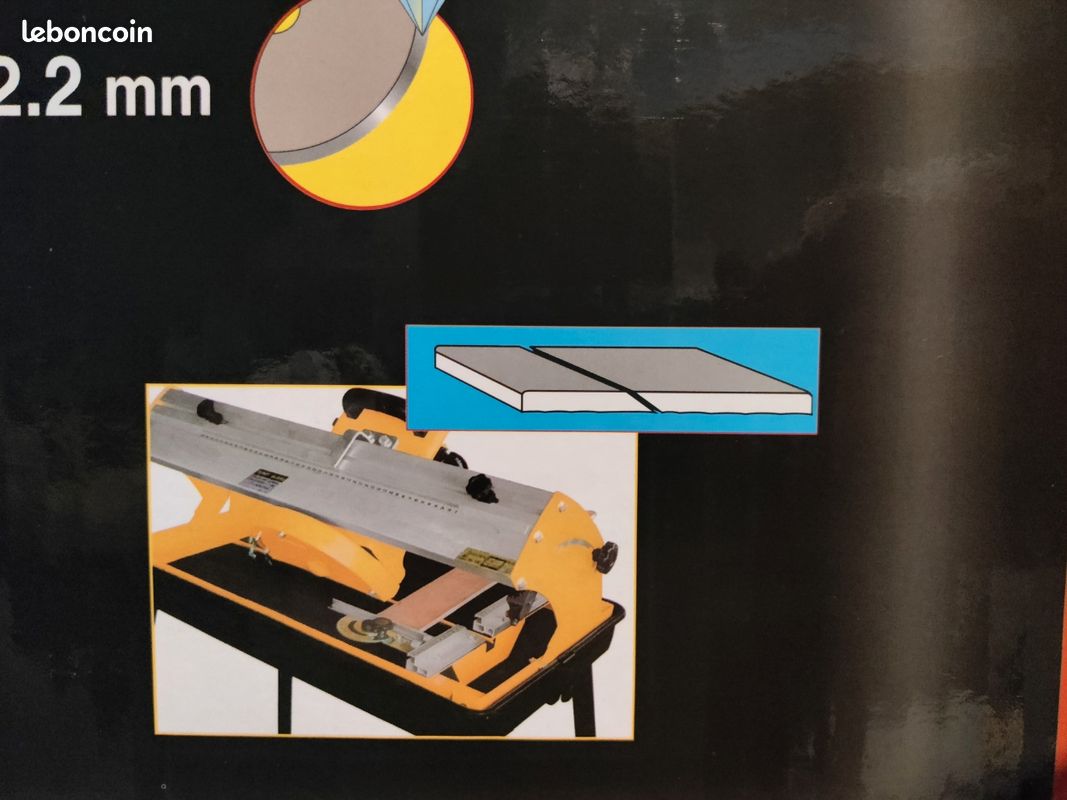 Scie carrelage à eau sur table avec guide laser (image 4)