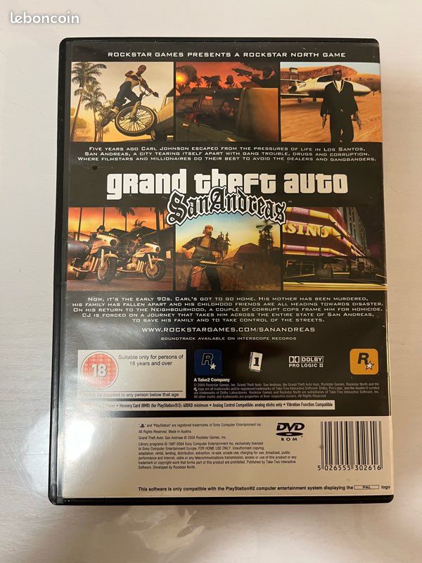 Jeux ps2 Gta San Andreas (image 2)