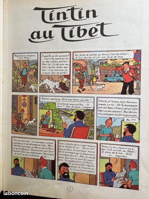 Tintin Au Tibet – EO Française 4ème Plat B29 – 1960 – Casterman – Rare