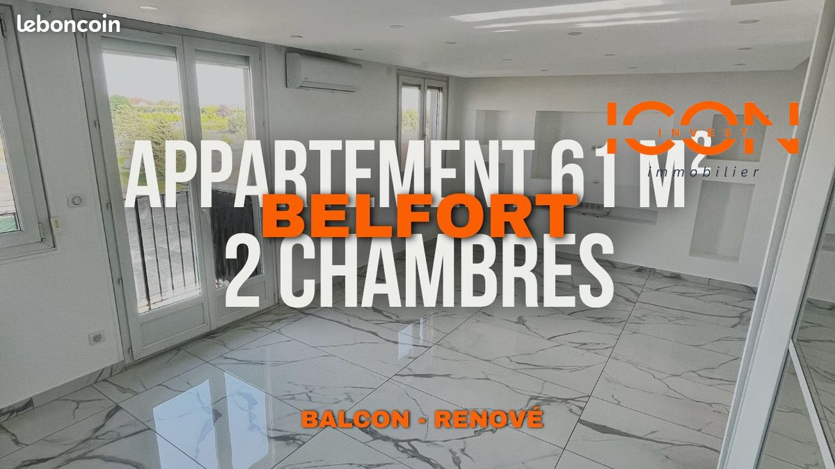 Appartement 3 pièces 61 m² · à Belfort · 61 m² · 59 900 €