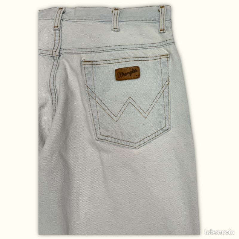 Jeans Homme Wrangler W34 L30 Bleu clair Coton Bon état Regular Normal Uni (image 5)