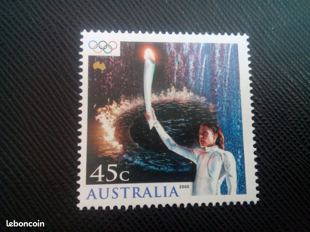 Timbre AUSTRALIE Y T 1875 Jeux olympiques de Sydney 2000, allumer la flamme 2000 ( 100107 ) (image 1)