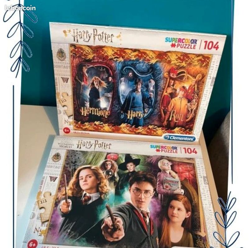 2 puzzles 104 pièces Harry potter dont 1 offert (image 1)