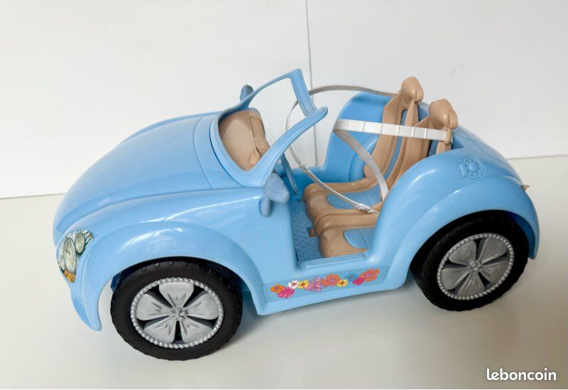 Jeep Barbie Wrangler Bleue 1999 - Mattel, Fonctionne (lumières) - Sans Télécommande