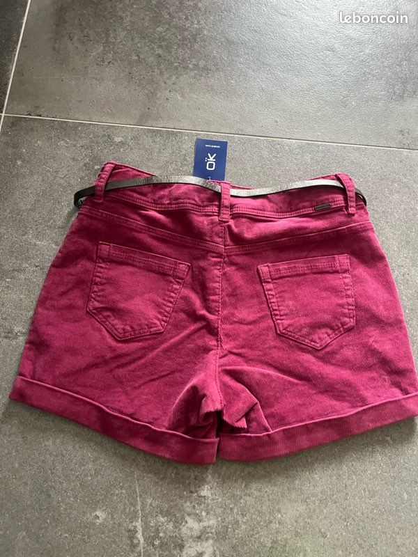 Short Okaïdi En Velours Marine Irisé Pour Fille 14 Ans - État Comme Neuf