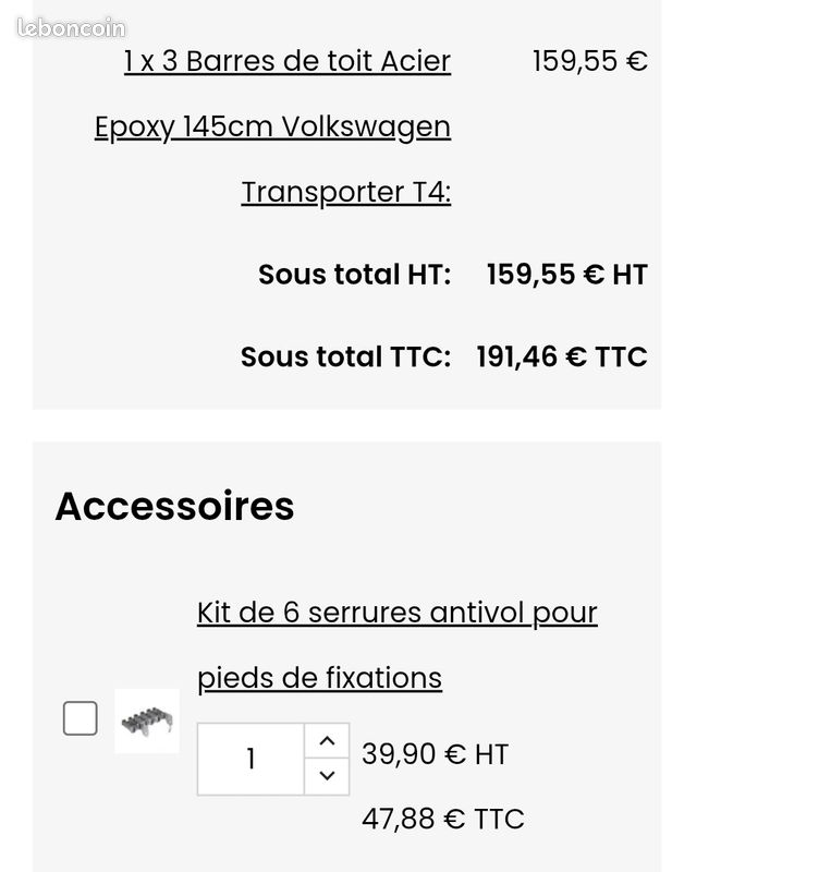 3 barres de toit Cruz pour vw T4 (image 3)