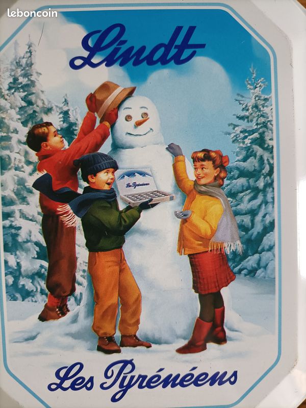 Boîte Métallique Lindt Chocolat – Vintage Collector Limitée – Années 90 – Rectangulaire France