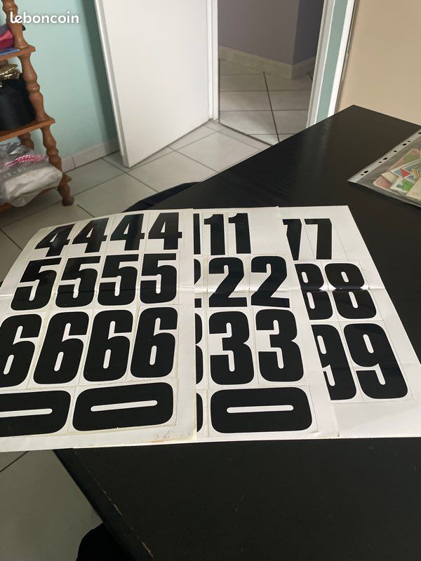 Autocollants Vinyle Chiffres Noirs 1 à 20 - Lot Avec Choix De Taille - Déco, Boîtes Aux Lettres, Organisation