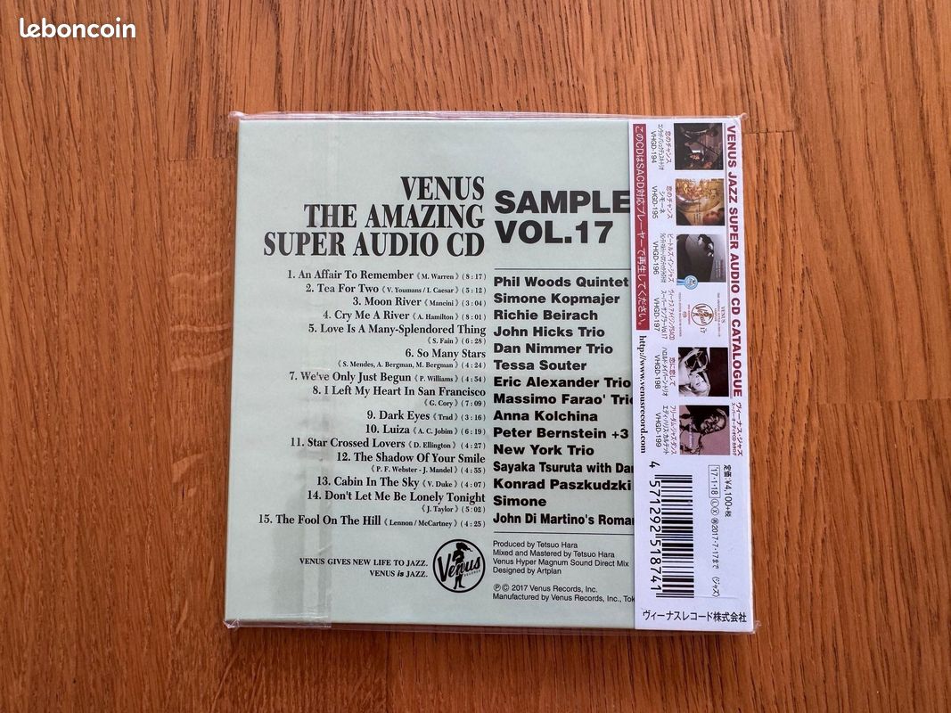 Venus The Amazing SACD Super Sampler Vol. 17, Venus Records Japan - SACD Audiophile (image 2)