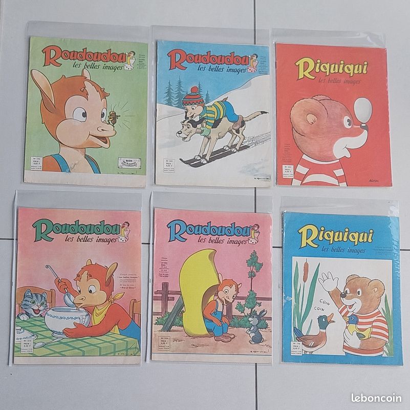 Ancien illustré lot de 6 ROUDOUDOU (lot1) (image 1)