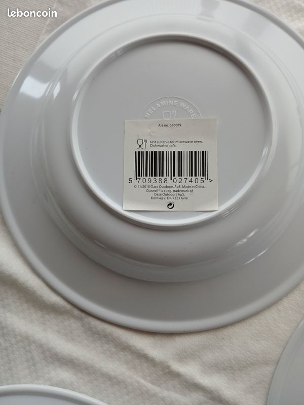 Assiettes creuses en mélanine outwell (image 5)