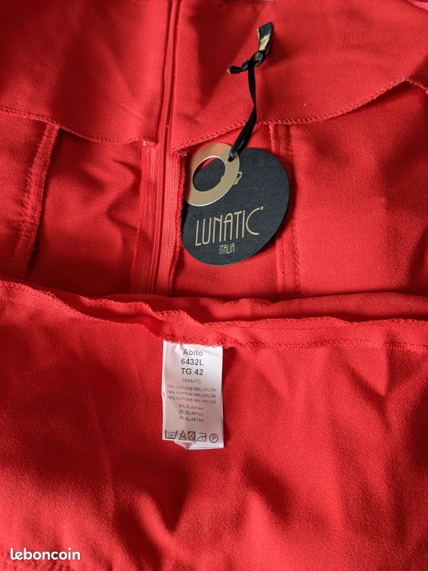 Robe chic Lunatic Italia rouge - taille S (image 4)