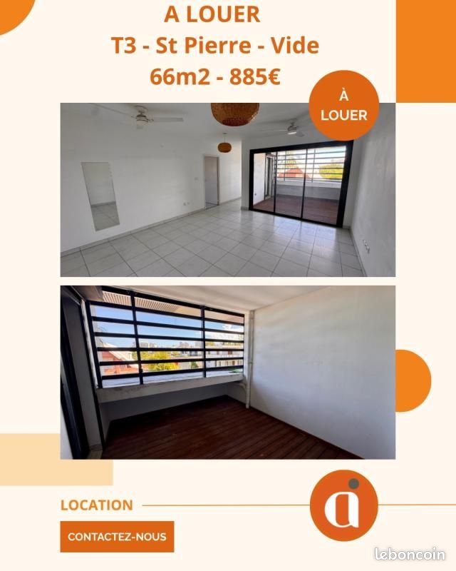 Appartement 3 pièces 66 m² · à Saint-Pierre · 66 m² · 885 €