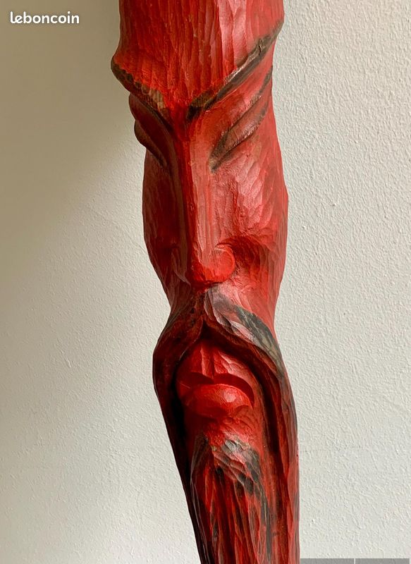 ART BRUT ART singulier sculpture homme à la fleur EUR 79,00 - FR