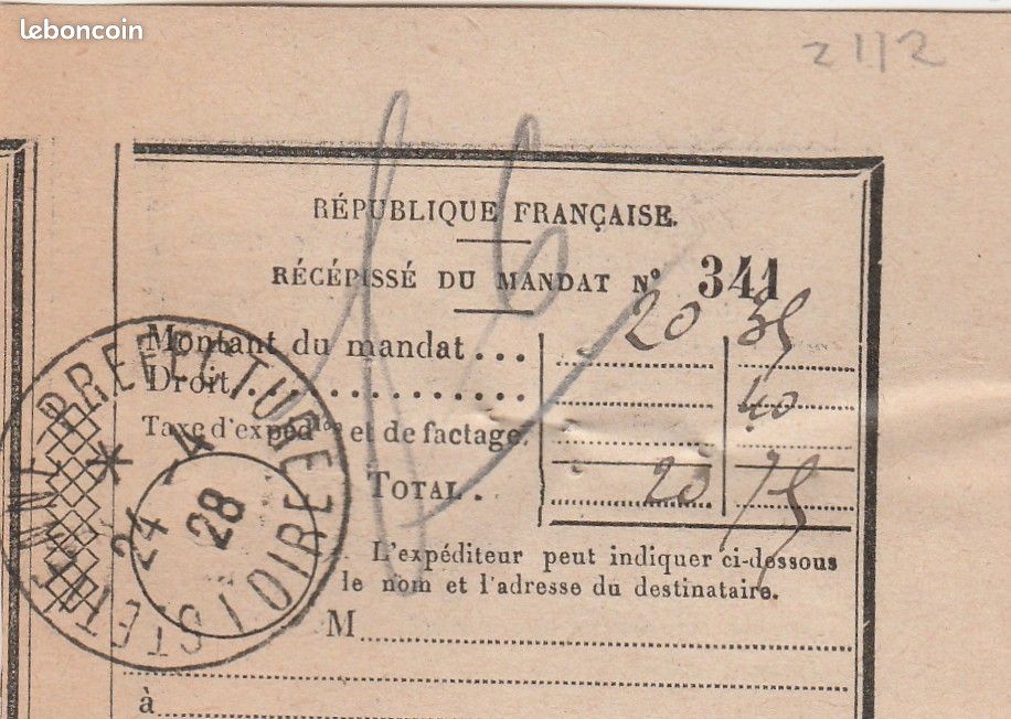 Document Historique 1940 - Mandat De Paiement - Moselle (Escherange) - Seconde Guerre Mondiale