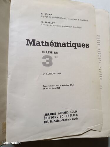 [Livre] Mathématiques - Bon état (image 2)