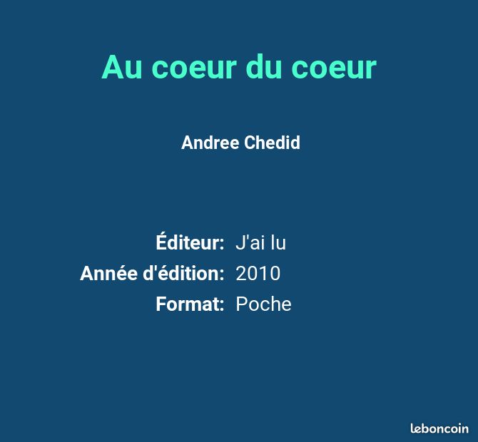 Au coeur du coeur - Andree Chedid (image 2)