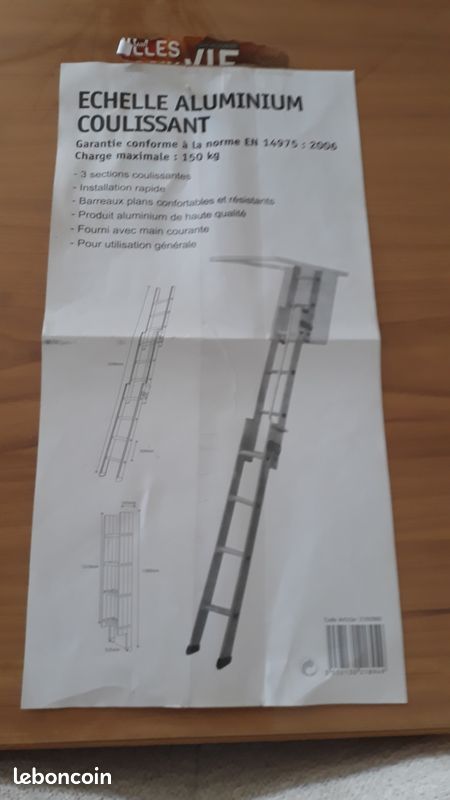 Vends Echelle coulissante escamotable neuve (image 2)