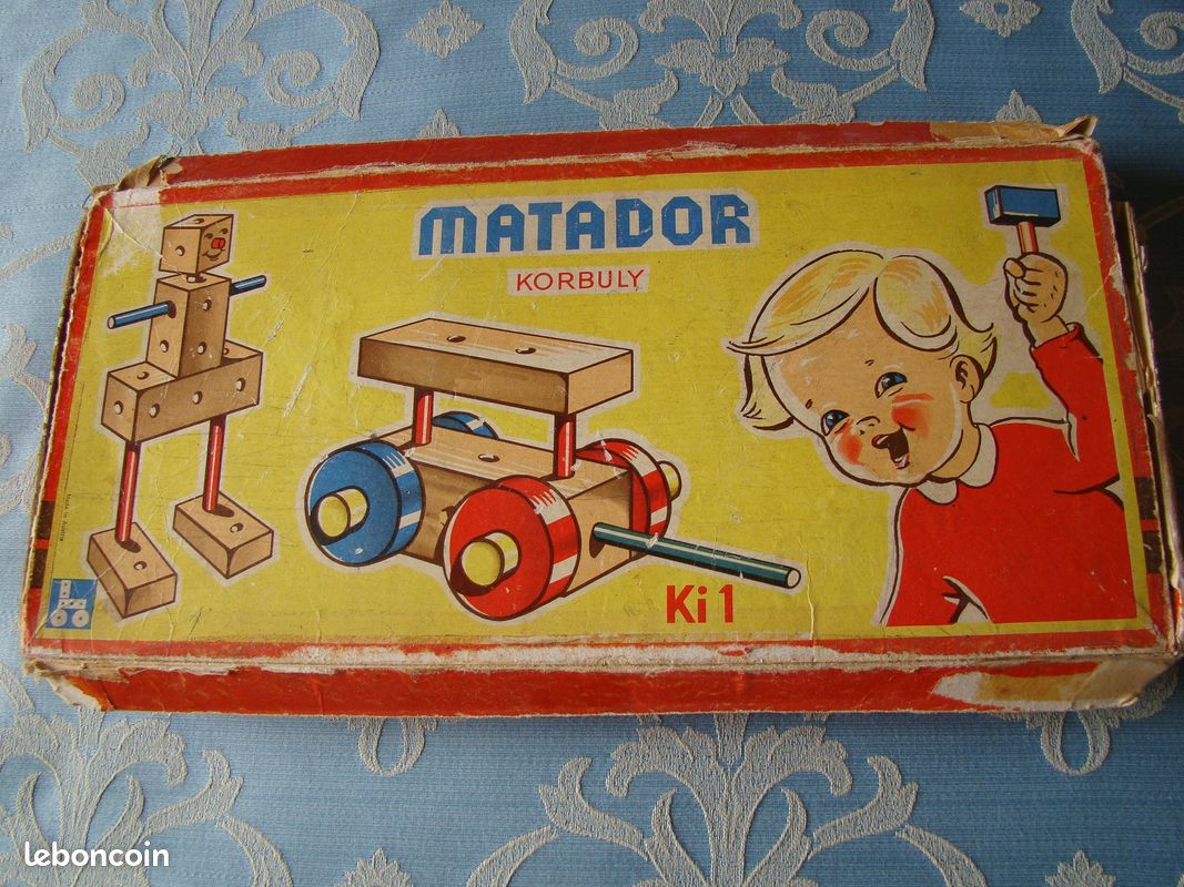 Jeu De Construction Vintage Complet - Années 1950 - Objet De Collection Occasion