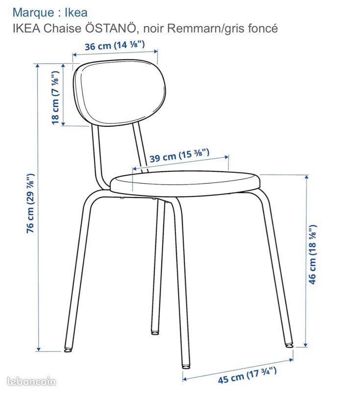 Chaise Ostano Anthracite (image 2)