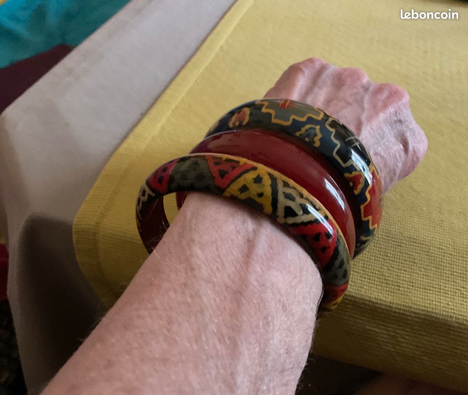 Bracelet ancestral en laiton patiné – Artisanat du Maroc