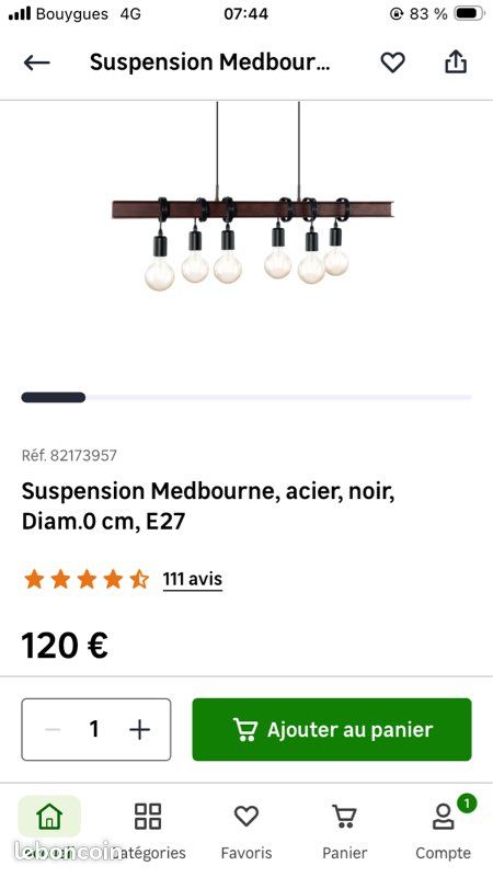 Applique Suspension, style industriel (image 4)
