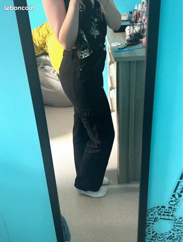 Pantalon Cargo noir (image 2)