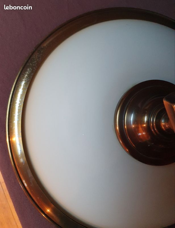 Lustre billard 2 lampes en Laiton massif (image 3)